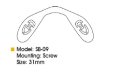 Nose pad set, with screw and nose pad holder|opticraft.eu